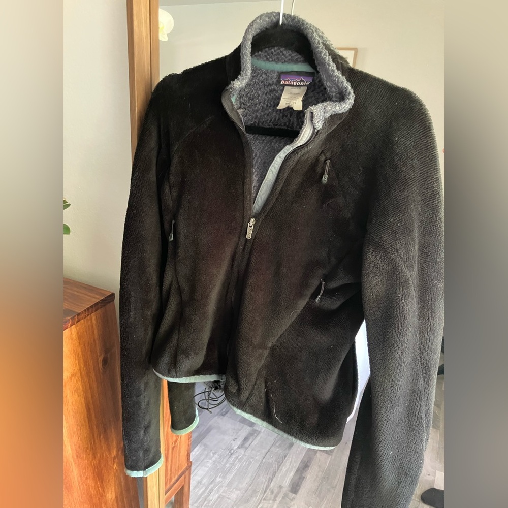 Patagonia R3 Fleece Polartec Regulator Jacket Full Zip Pocket Black Women